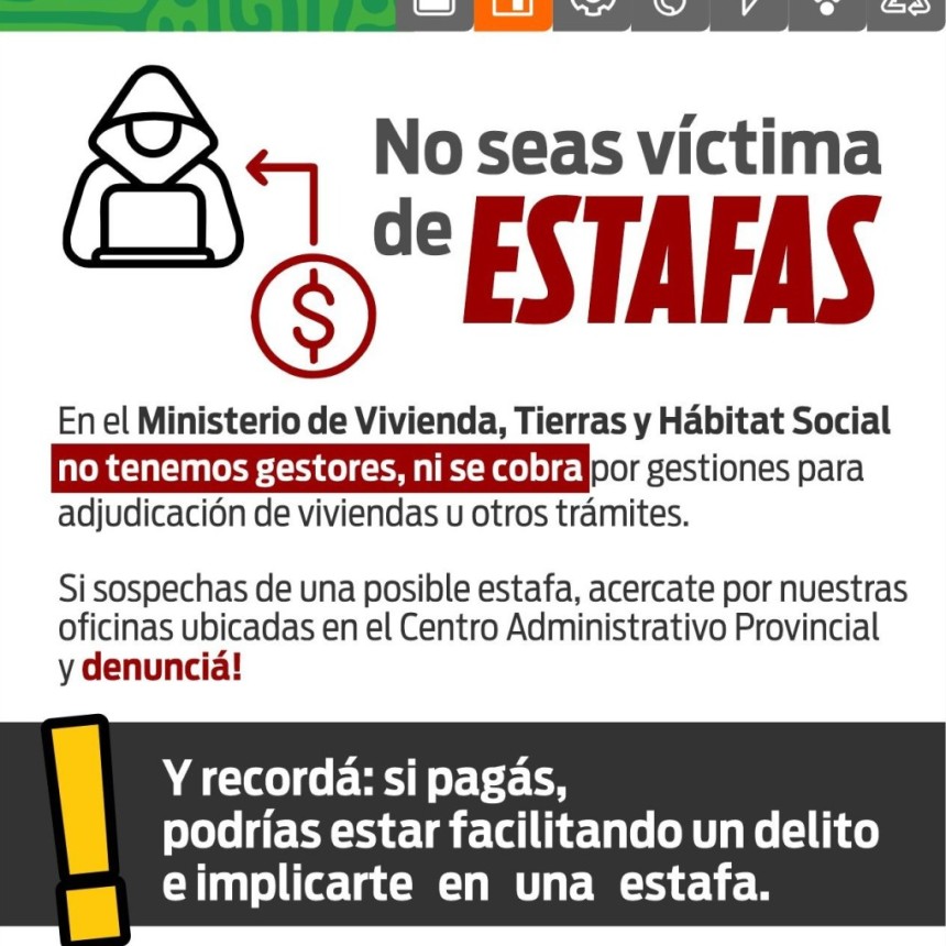 Advierten sobre estafas y recuerdan que la adjudicaci&oacute;n de viviendas en La Rioja no requiere pagos