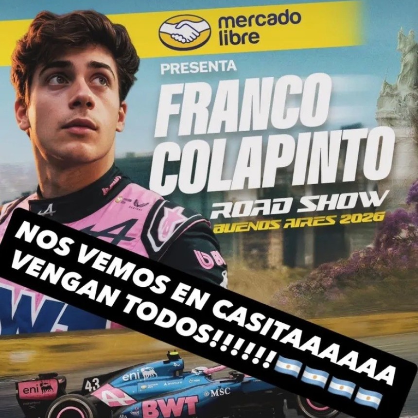 Colapinto correr&aacute; en Buenos Aires con Alpine y promete un show hist&oacute;rico en plena ciudad