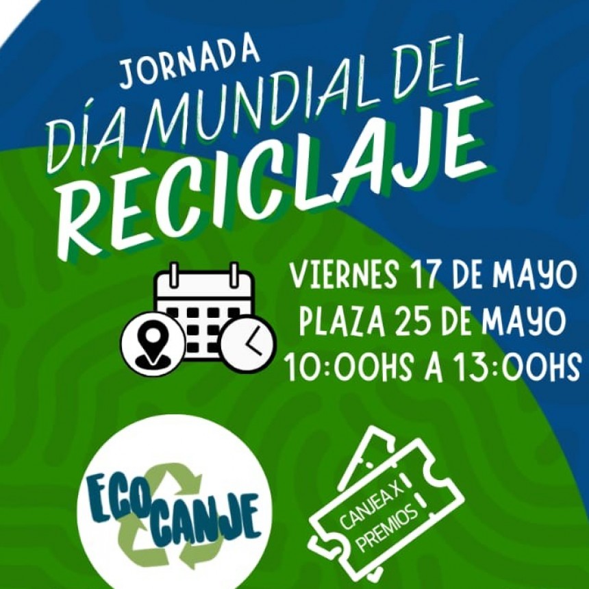  Realizan jornada por el Día Mundial del Reciclaje en Plaza 25 de Mayo