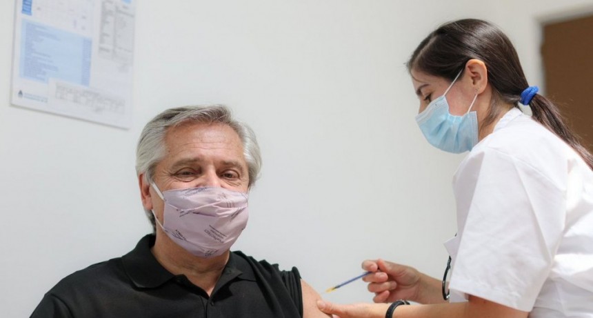  El presidente Alberto Fernández, se vacunó contra el COVID-19