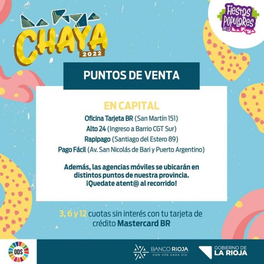 Hoy comienza la venta de entradas en modalidad presencial para la Chaya 2022 