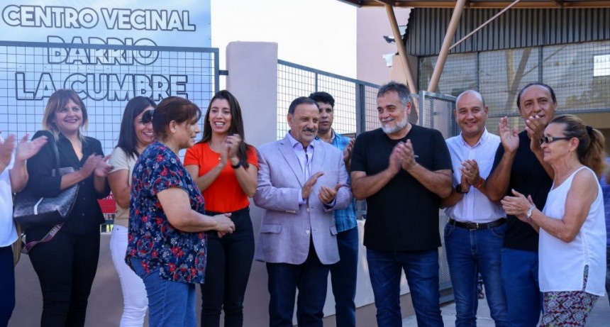 Quintela y Puy Soria acompañaron la inauguración del centro vecinal del barrio La Cumbre