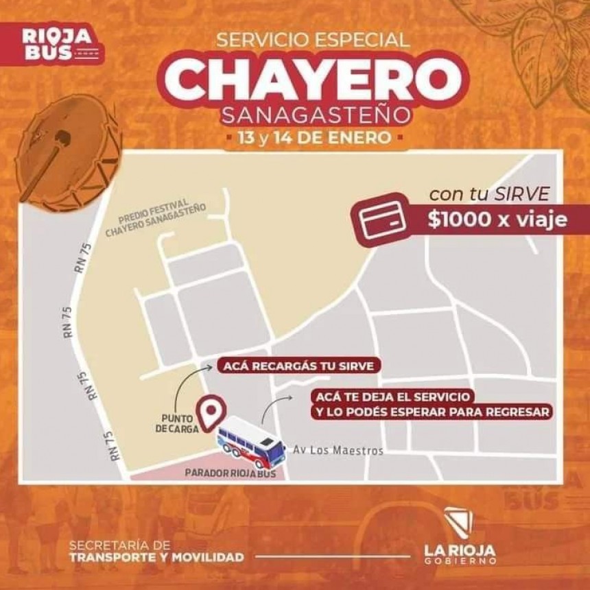 Rioja Bus dispondrá de viajes para el 