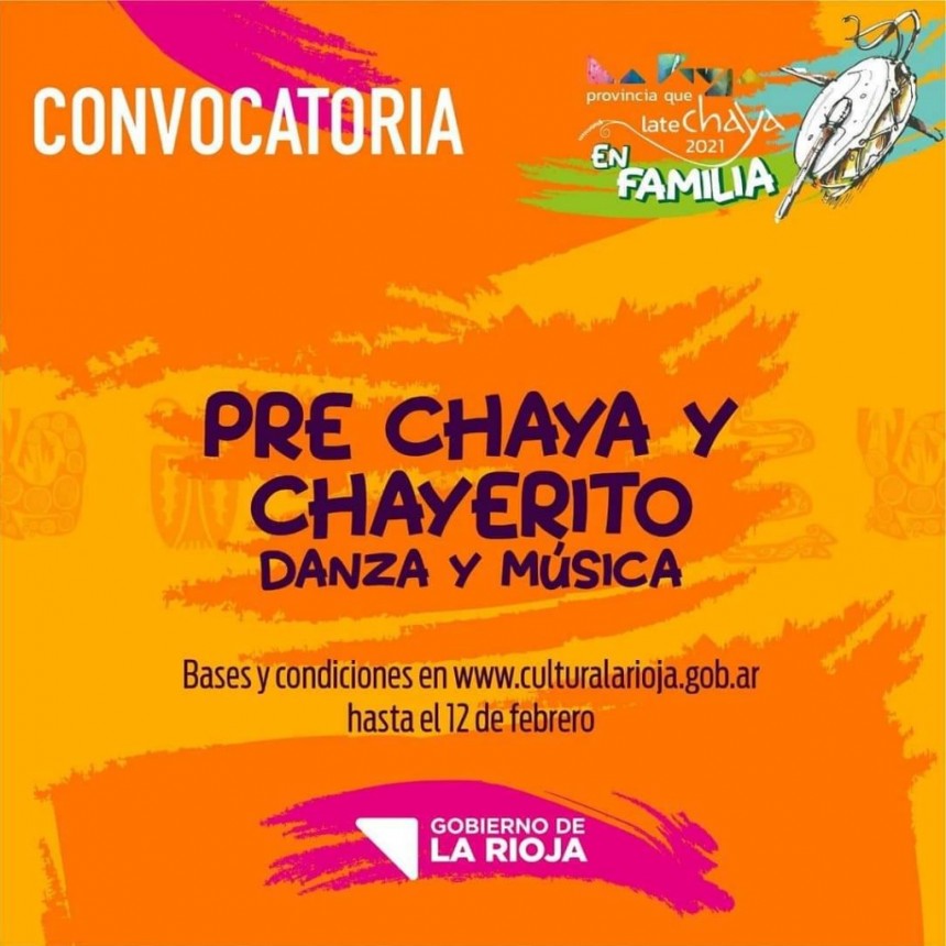 Convocatoria Pre Chaya y Chayerito en la Chaya 2021