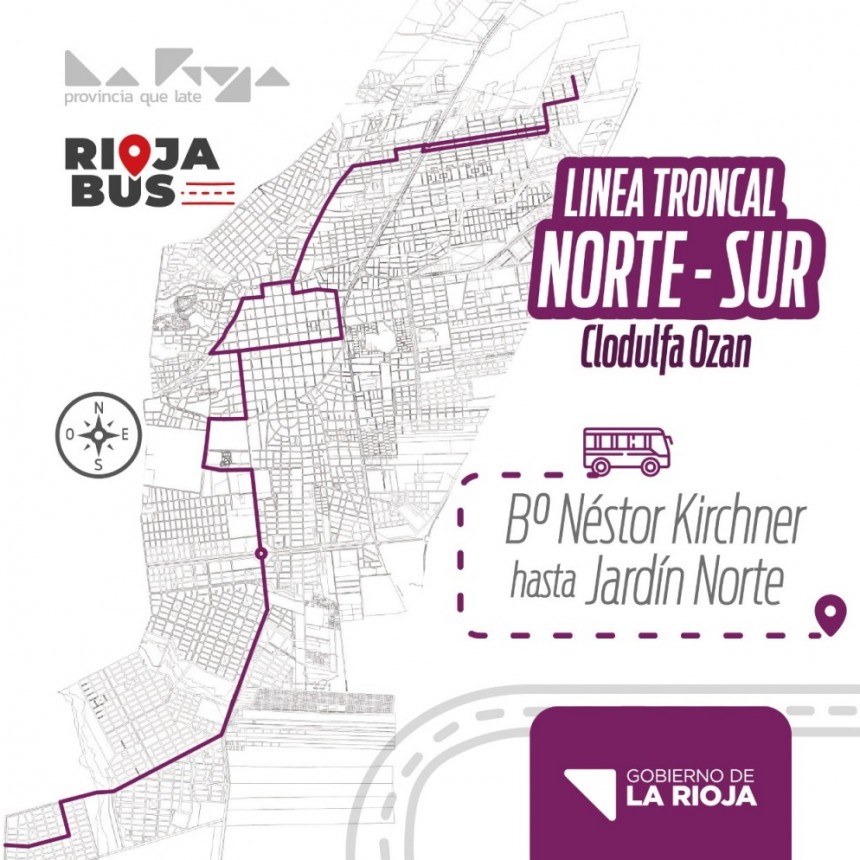 Así será el recorrido de las líneas de colectivos de Rioja Bus