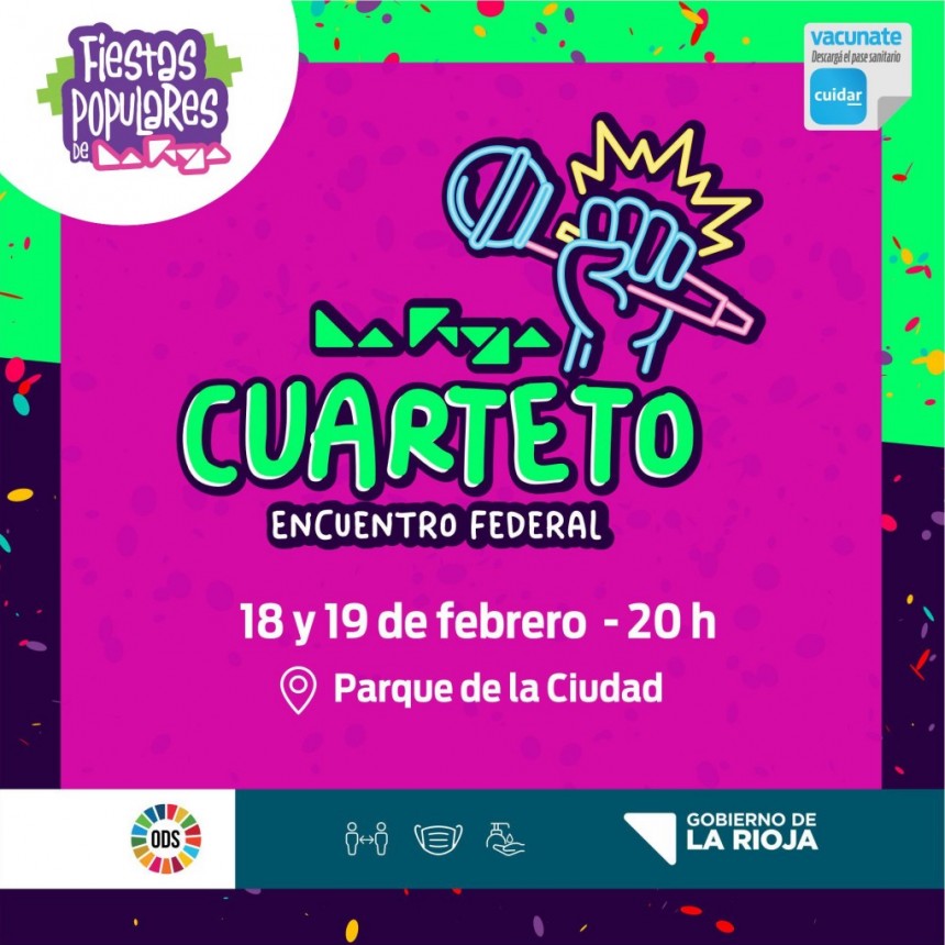 Se realizará el “Encuentro Federal del Cuarteto” en el Parque de la Ciudad