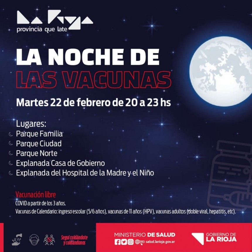 “La noche de las vacunas” se realizará este martes en varios puntos de la Capital 