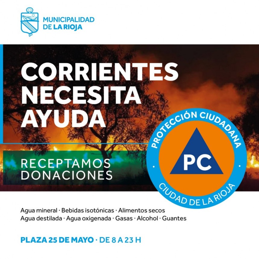 El Municipio inicia campaña solidaria por Corrientes