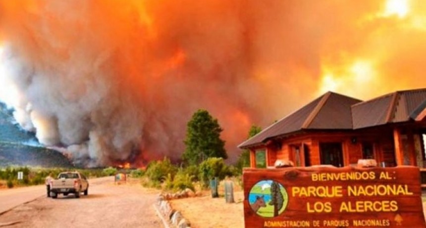   El fuego arrasó más de mil hectareas en el Parque Nacional Los Alerces
