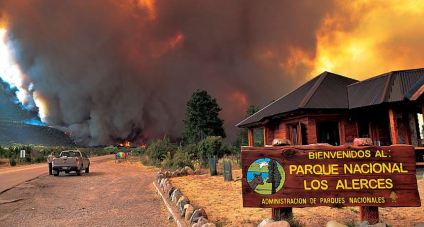 Caótica situación con los incendios en la Patagonia Argentina