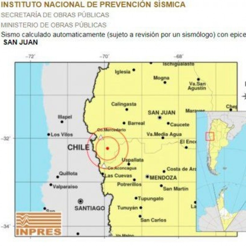 Fuerte sismo en San Juan: se sintió en Mendoza y también en Chile
