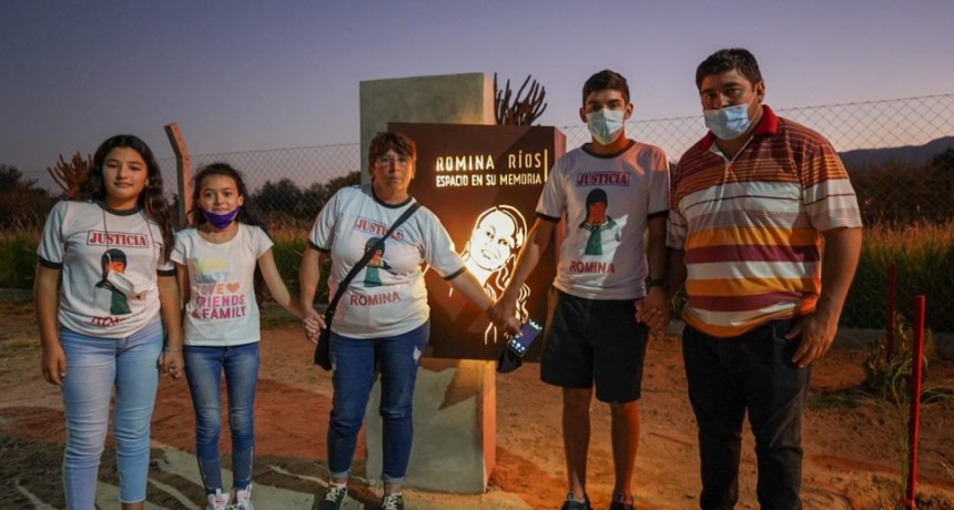Inauguraron Sitio de la Memoria en homenaje a Romina Ríos 