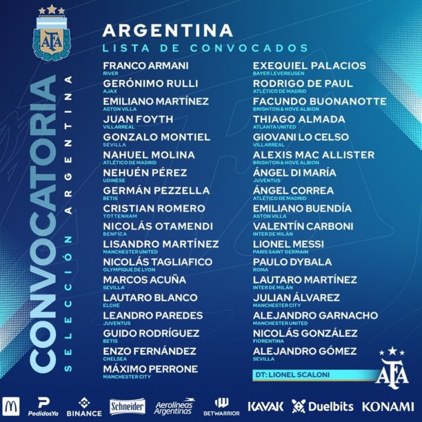 Scaloni ya tiene los nombres para los amistosos del Seleccionado Argentino