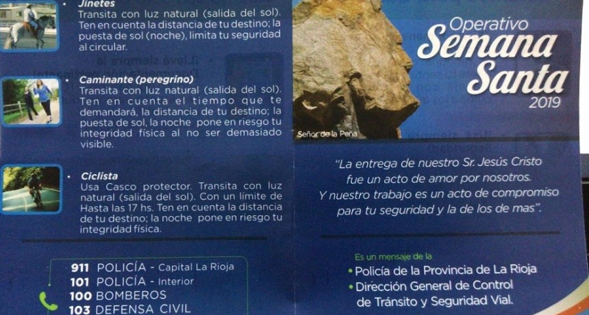 Operativo Semana Santa 2019: La policía brindó recomendaciones de seguridad