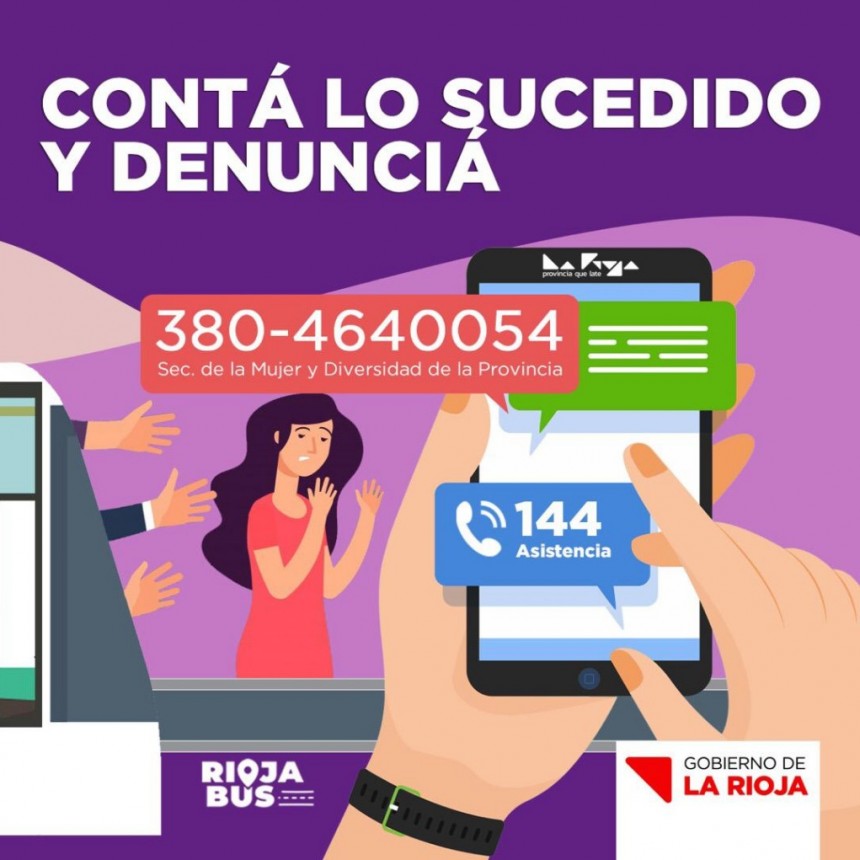 Rioja Bus, una empresa del Estado comprometida en erradicar la violencia de género