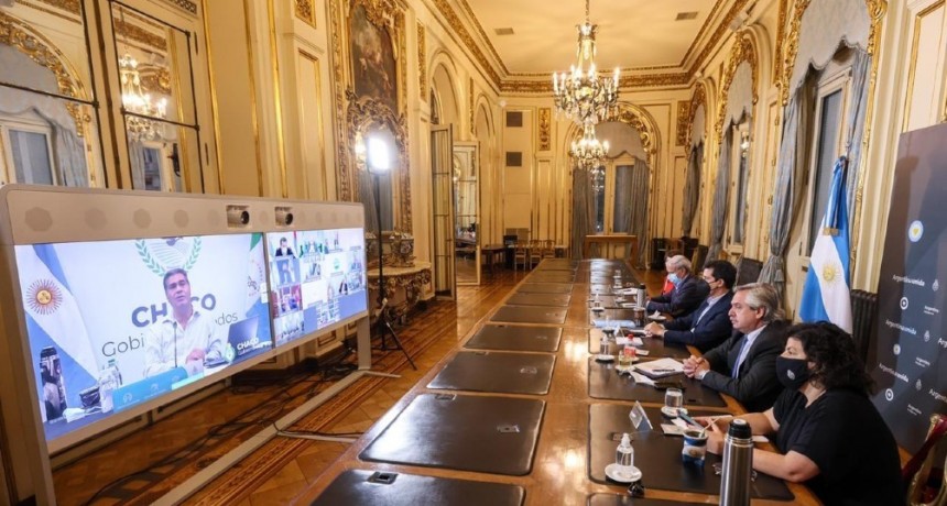  COVID-19 : El presidente se reunió con algunos gobernadores, de manera virtual