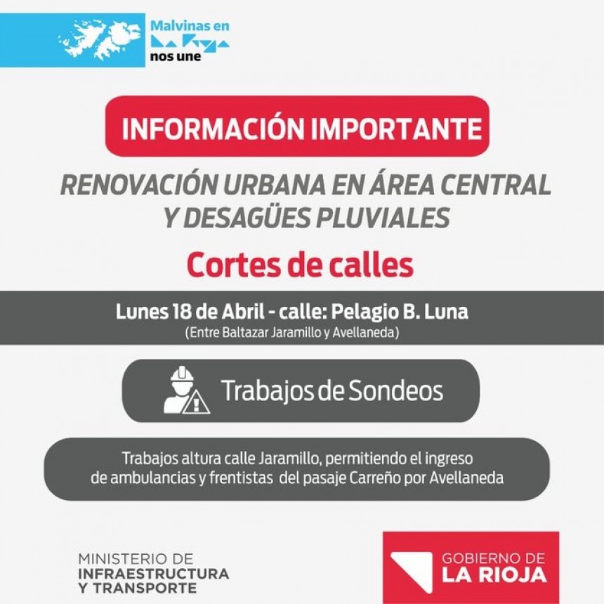 Realizarán trabajos del Plan de Renovación Urbana en el microcentro con corte de calles