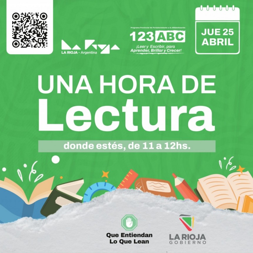 La hora de la lectura se vivirá este jueves de 11 a 12 hs
