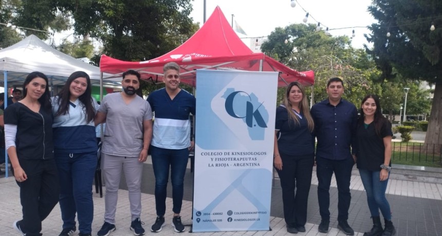 Con actividades en la plaza, celebraron el D&iacute;a del Kinesi&oacute;logo en La Rioja