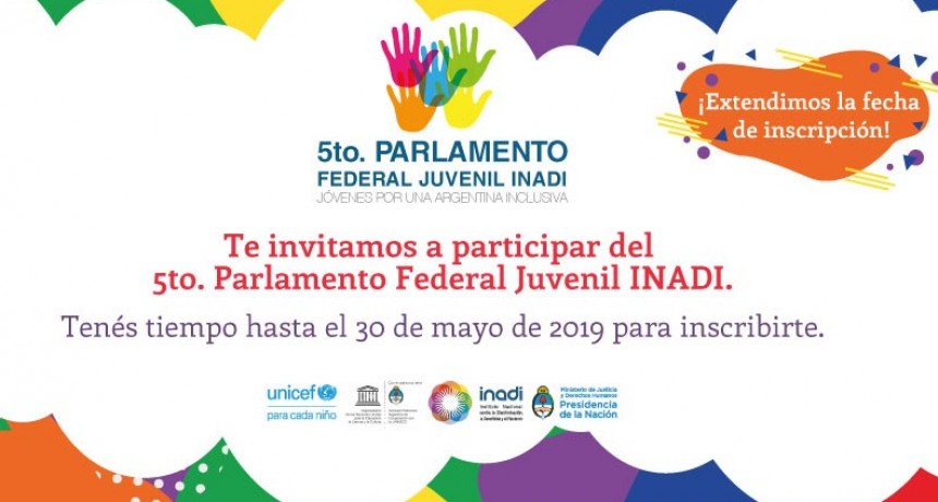 Parlamento juvenil del INADI: prorrogan plazo de inscripción 