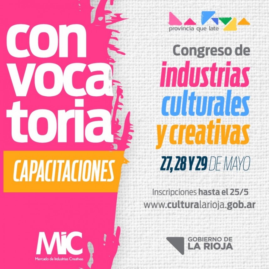 Invitan a participar del Congreso de las Industrias Culturales y Creativas 2021