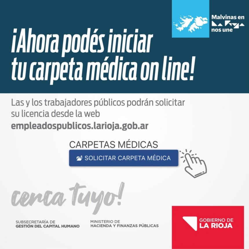  Ahora las y los trabajadores públicos podrán iniciar el tramite on line de las carpetas medicas