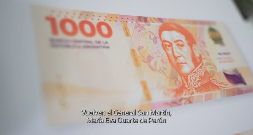 Asi son los nuevos billetes que presentó Alberto Fernández
