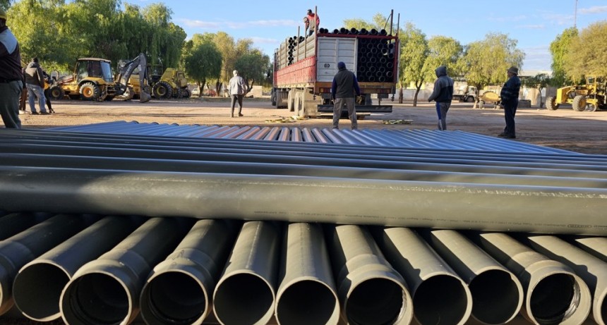 Llegó la cañería para la construcción del nuevo acueducto en Chepes