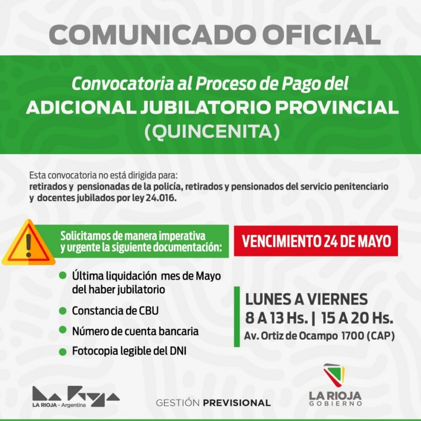 Convocan con carácter de urgente a jubilados y pensionados de la APP