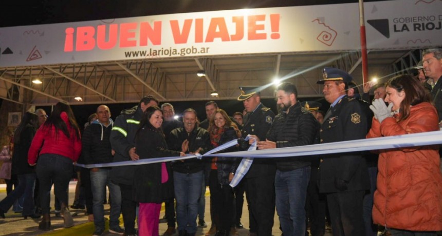 Chepes cuenta con un nuevo arco de ingreso y control policial en RN Nº 141 