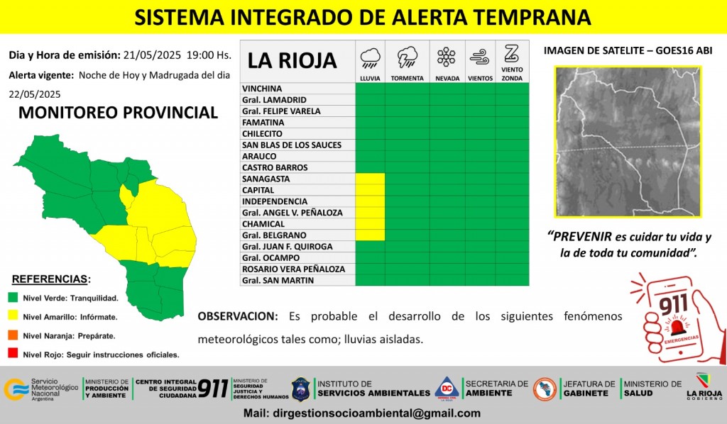 Posible banco de niebla en casi todo el territorio provincial