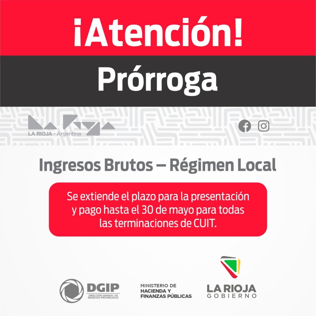 Prorrogan el pago de Ingresos Brutos 