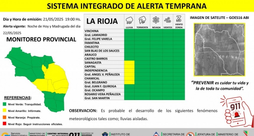 Posible banco de niebla en casi todo el territorio provincial
