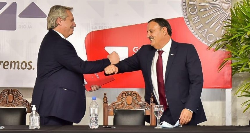 Alberto Fernández anunció varias obras para La Rioja