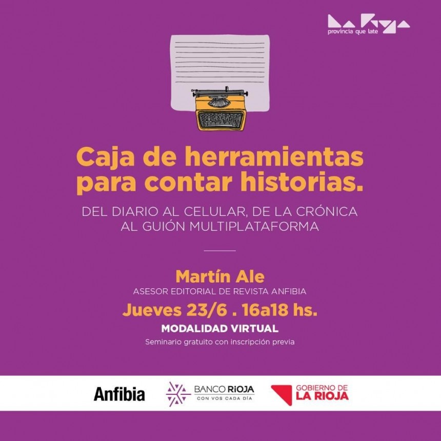  Seminario virtual para periodistas riojanas/os a cargo de Revista Anfibia