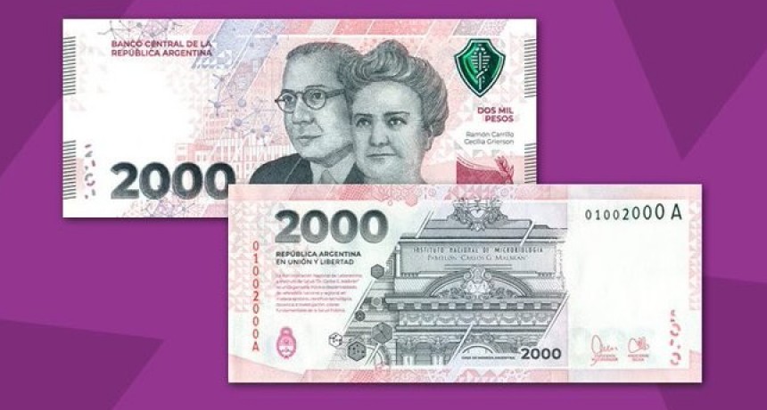 Desde este jueves el Banco Rioja pondrá en circulación el nuevo billete de $2000