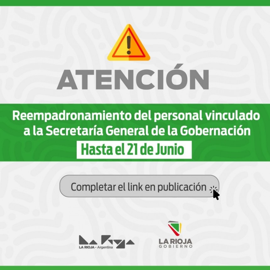 Continúa el proceso de reempadronamiento del personal vinculado a la Secretaría General de la Gobernación