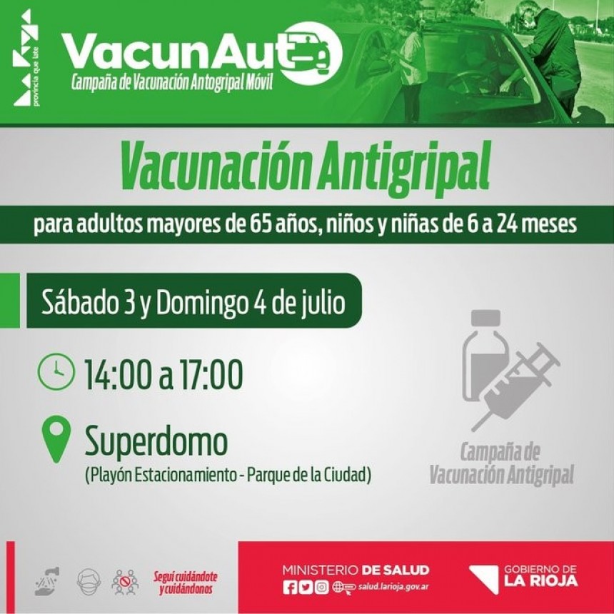 Vacunauto contra la gripe este sábado y domingo 