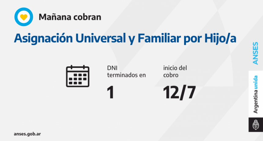 ANSES informa calendario de pagos para este lunes 12 de julio