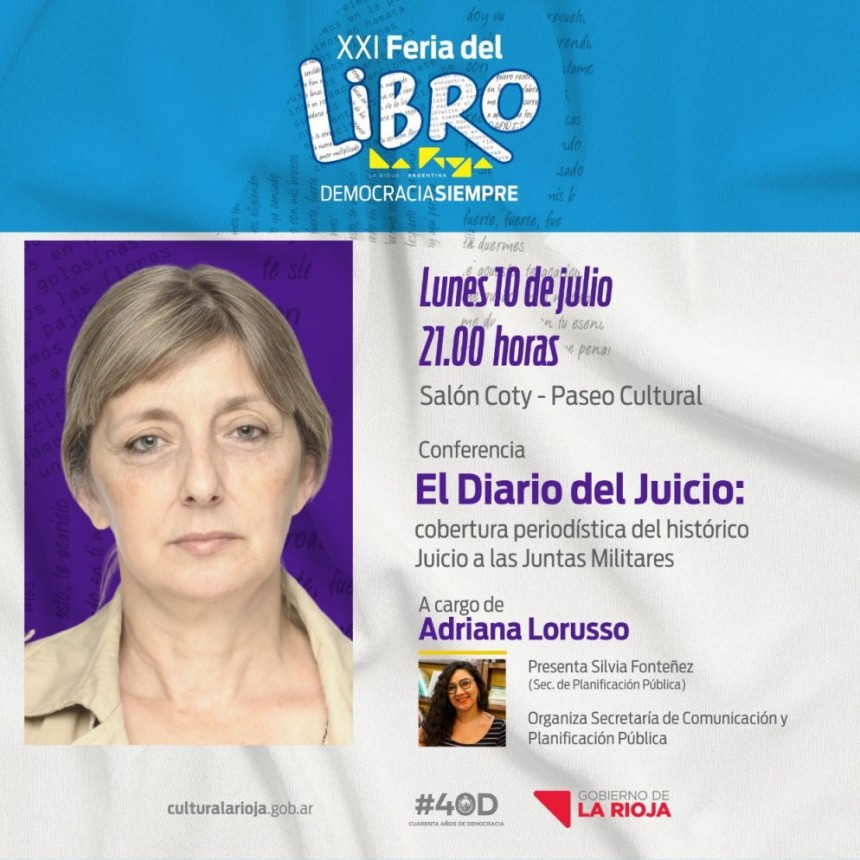 Feria del Libro 2023:  Se realiza la conferencia “El Diario del Juicio: cobertura periodística del histórico Juicio a las Juntas Militares”