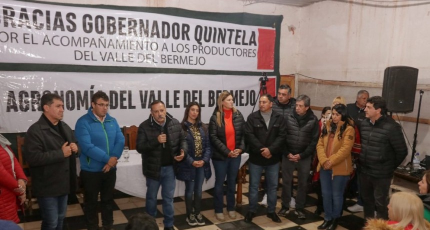  Dpto Felipe Varela: Quintela brindó ayuda por más de 21 millones de pesos a más de 200 productores 