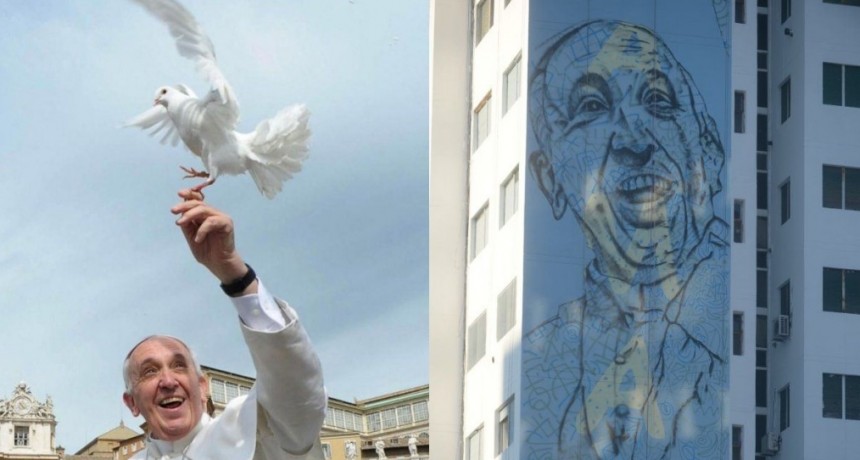 Un colosal homenaje: el Papa Francisco inmortalizado en La Plata
