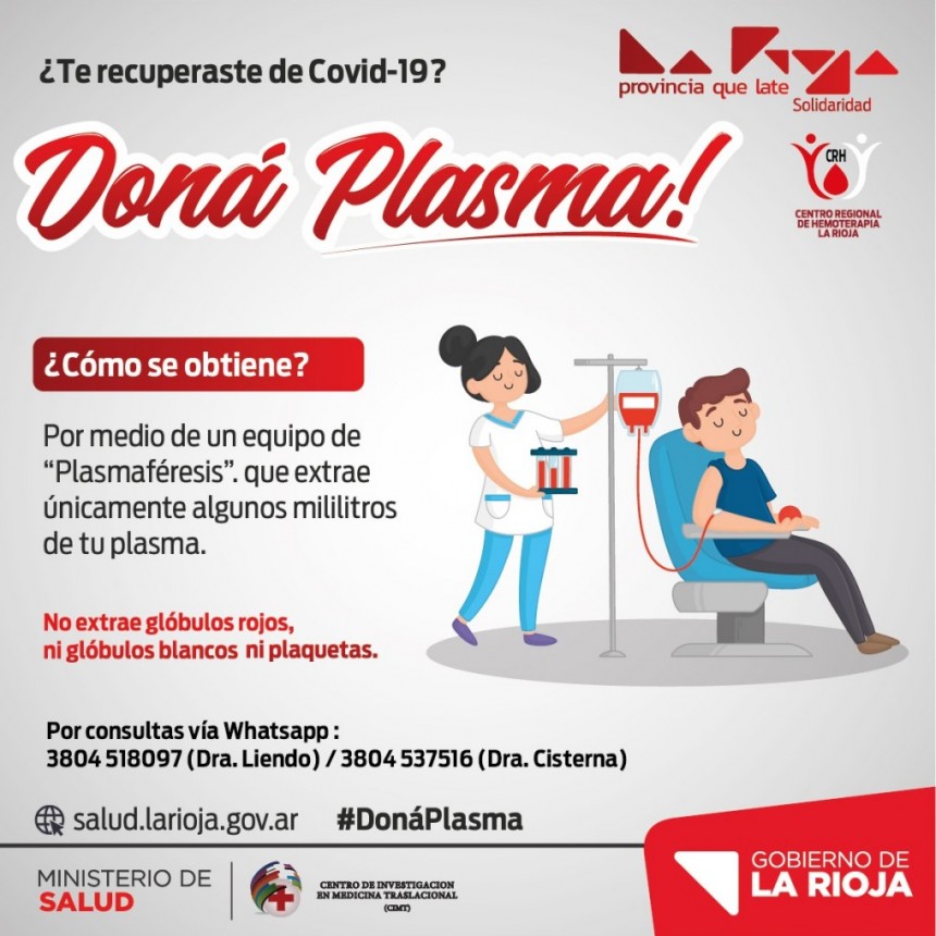 Instan a la donación de plasma