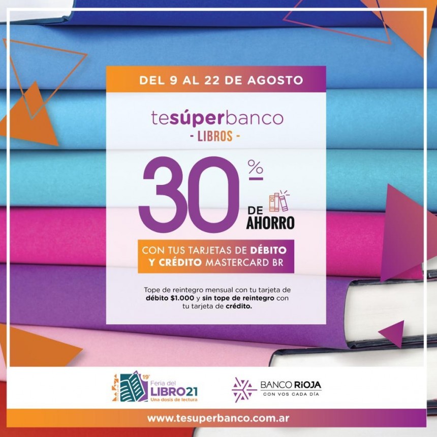 Banco Rioja acompaña a la edición 19° de la Feria del Libro “Una dosis de lectura”