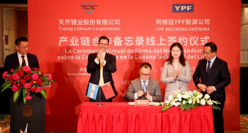 YPF industrializará el litio junto a una empresa china