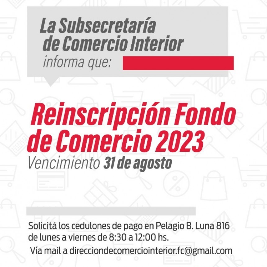 Realizan reinscripción al Fondo de Comercio