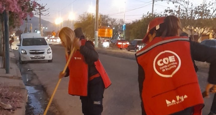El COE lanzó operativos de limpieza en las principales avenidas de la capital
