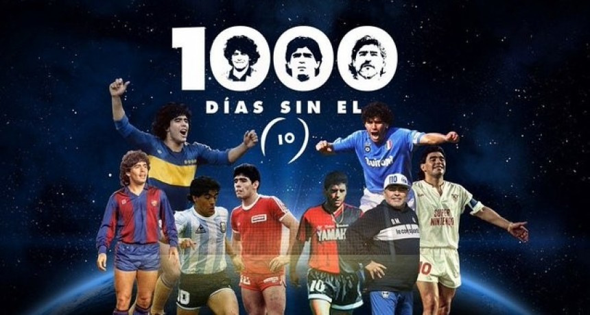 Los fanáticos recuerdan a Diego Maradona a 1.000 días de su muerte