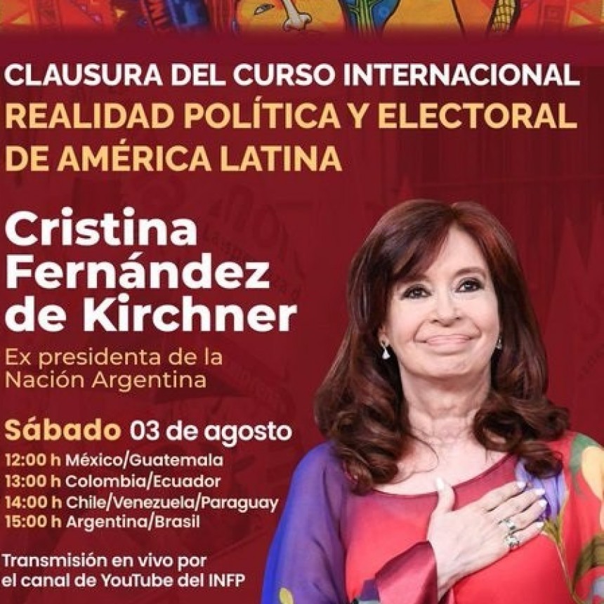  Cristina Kirchner en México brindará una charla magistral sobre 
