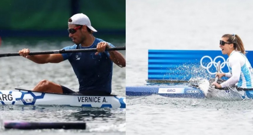 Agustín Vernice y Brenda Rojas clasificaron a semifinales en canotaje